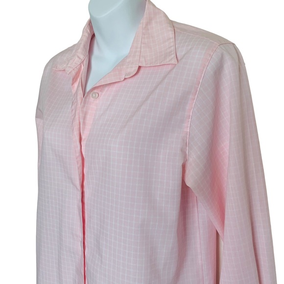 Foxcroft Wrinkle Free Pink Check Shirt Sz 4 - Picture 3 of 6
